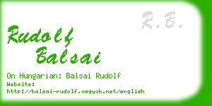 rudolf balsai business card